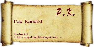 Pap Kandid névjegykártya